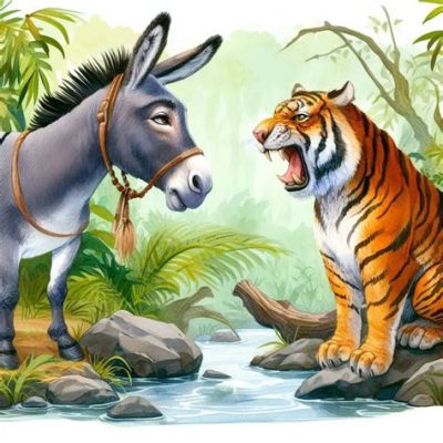  The Donkey and the Tiger – A Hilarious Fable of Deception and Unexpected Friendship!